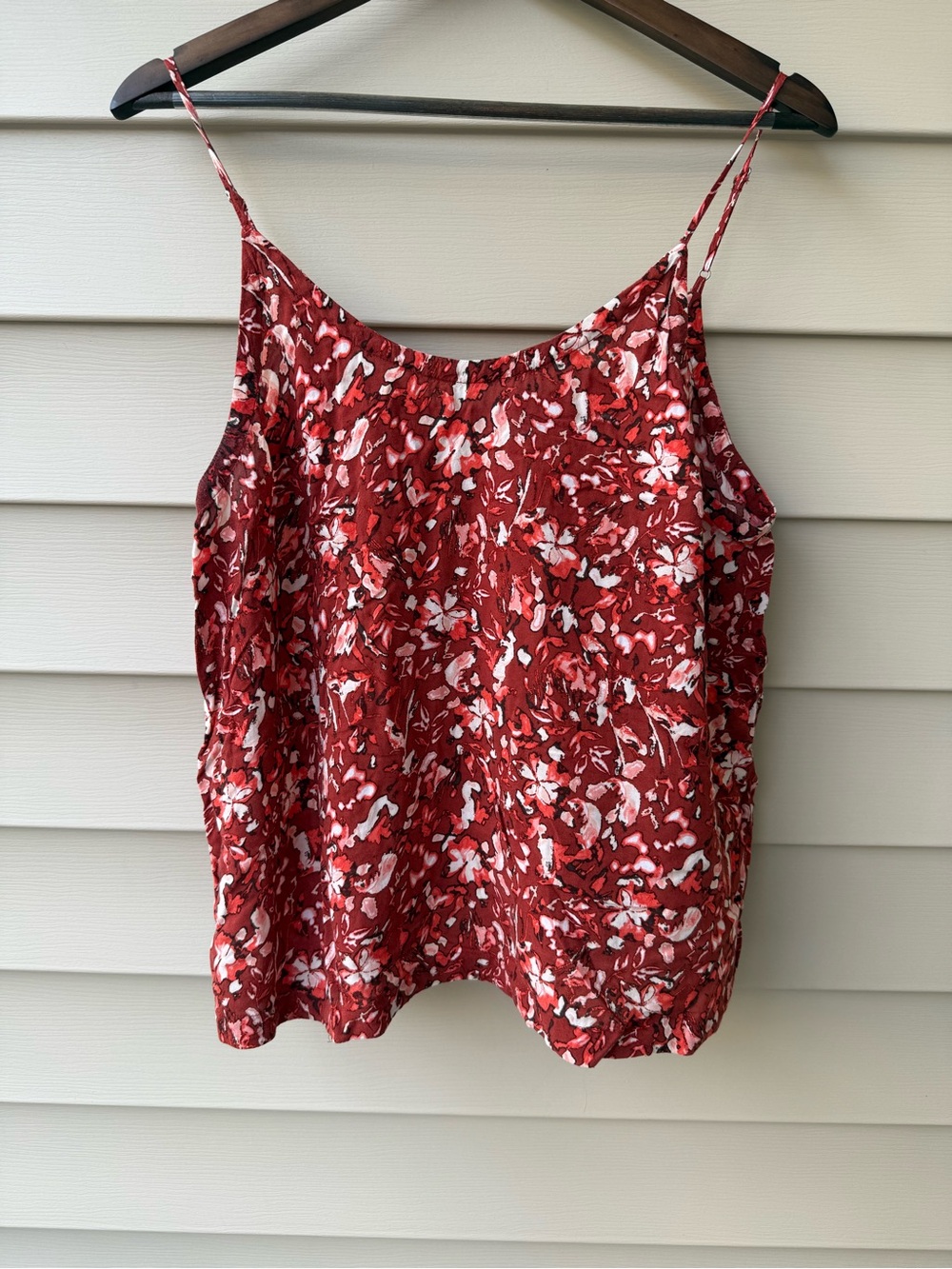 Treasure & Bond Red Floral Cami Tank Top Size Large